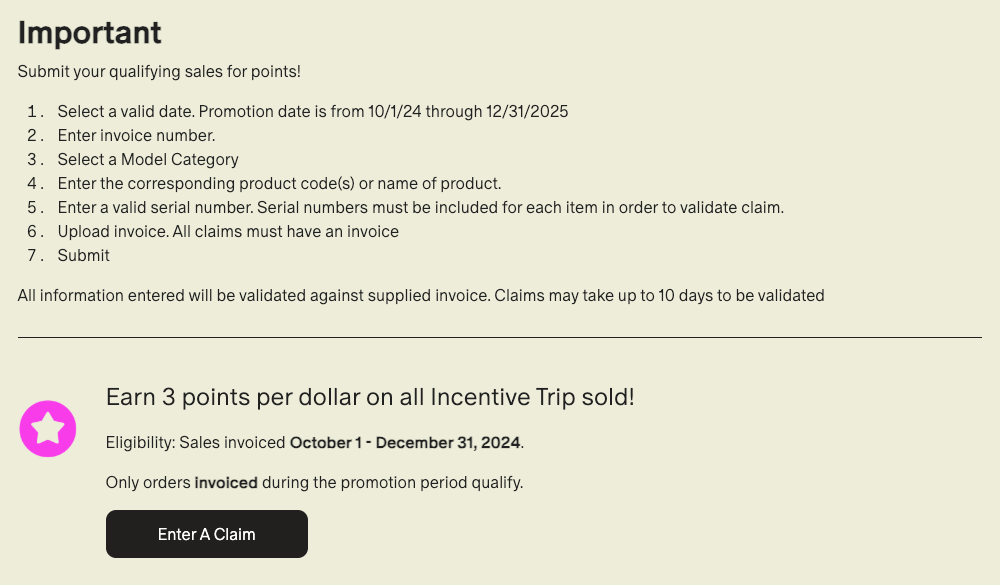 Before: archived promotion instructions with conflicting end years and an Enter A Claim button